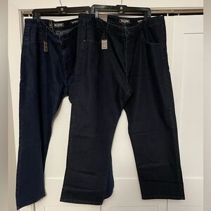 Two Pairs of Jack of Spades High Roller Classic Fit Straight Leg Jeans.